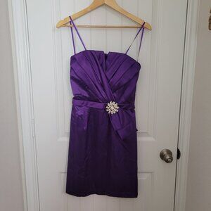 Purple Cocktail Party Dress